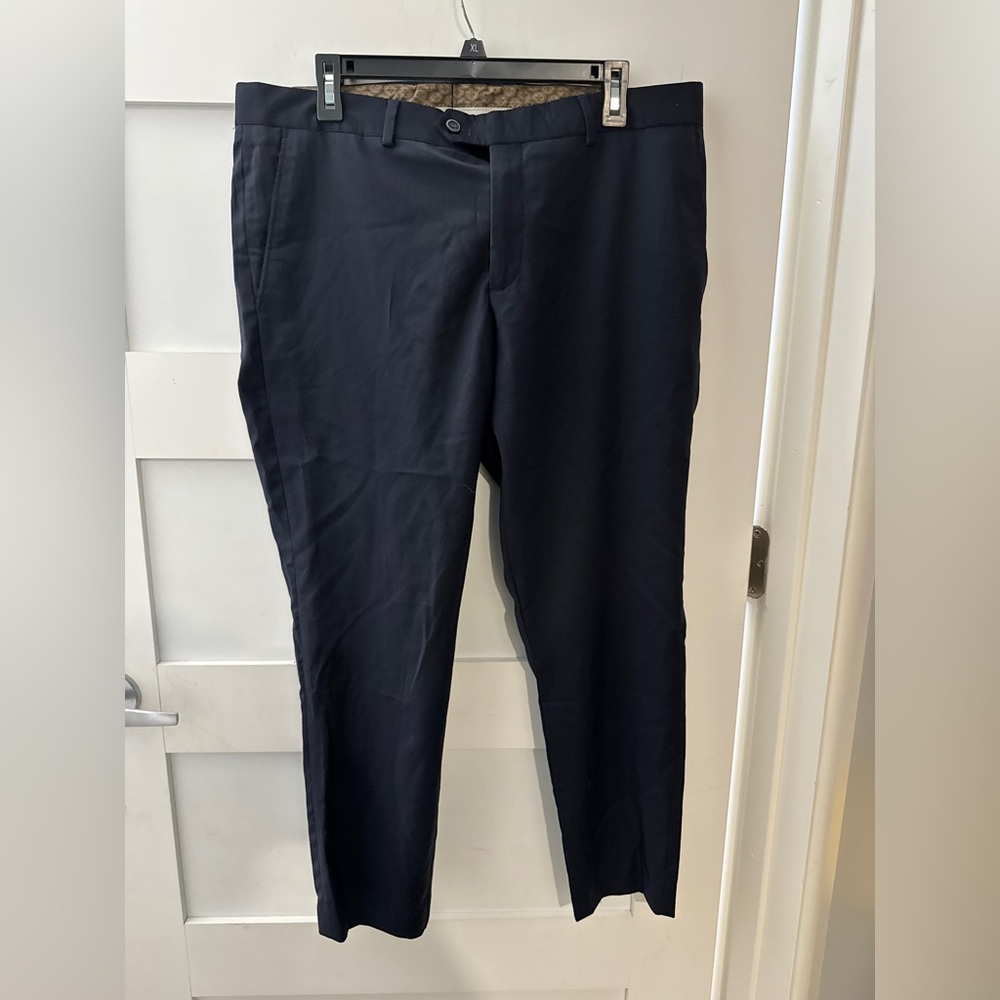 PINO PORTE Men's Navy suit Dress Pants and Blazer 100% wool